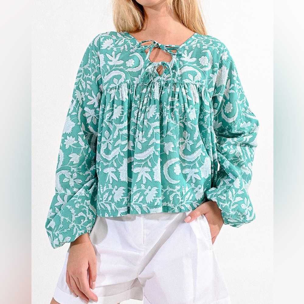 Molly Bracken Loose Floral Blouse